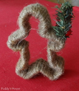 DIY Christmas Decorations - Jute Twine Wrapped Cookie Cutter