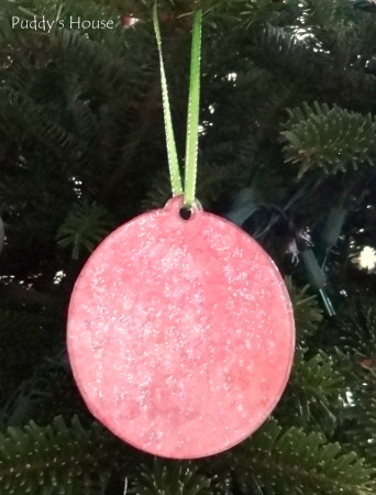 Baby Shower - DIY Ornament Favors - Pink-Sparkle-Circle