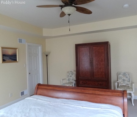 Master Bedroom - armoire and diy side chairs