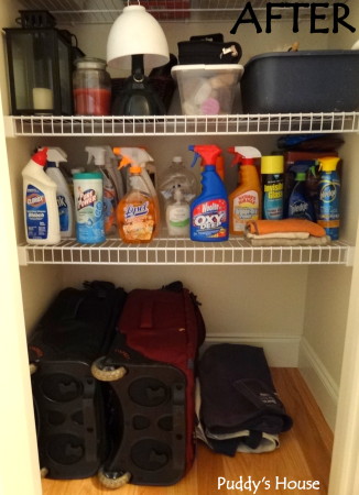 Getting organized - hall closet bottom after