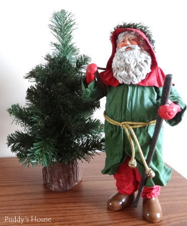 Our 2013 Christmas House - santa with mini tree