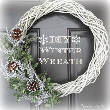 DIY Winter Wreath Header - Puddy's House