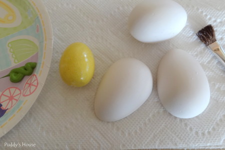 Easter Egg Crafts - ceramic eggs before