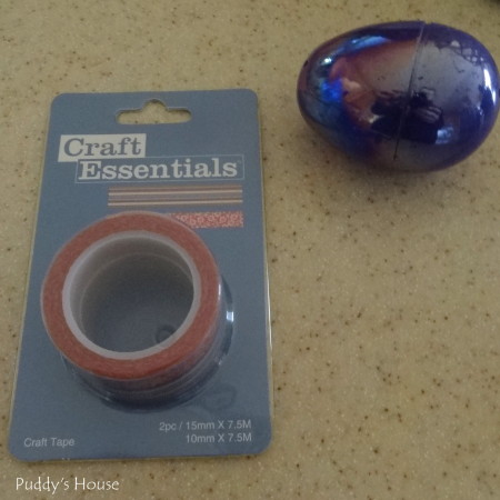 Easter Egg Crafts - plastic egg and washi tape