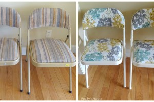 Folding Chair Makeover - Before and After