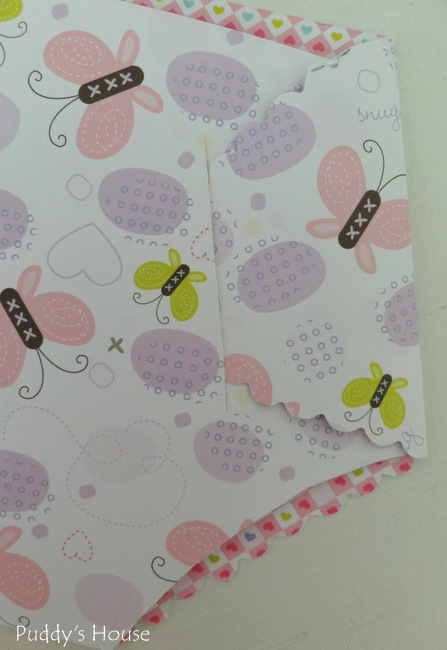 diaper invitation - baby girl invites 2 sided close up