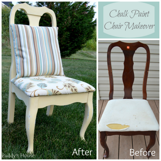 Makeover an old thrift shop chair into a new pretty seat