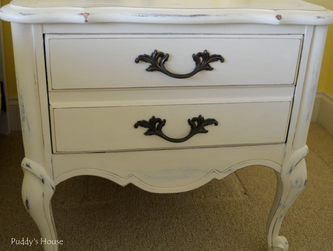 Chalk Paint Nightstands - after close up front