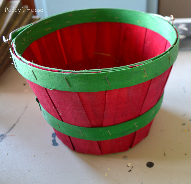 clothespin basket before