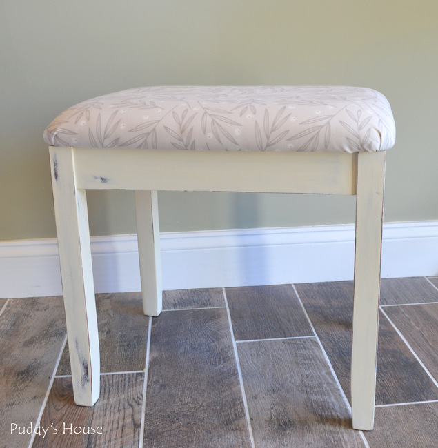 fabric stool - after